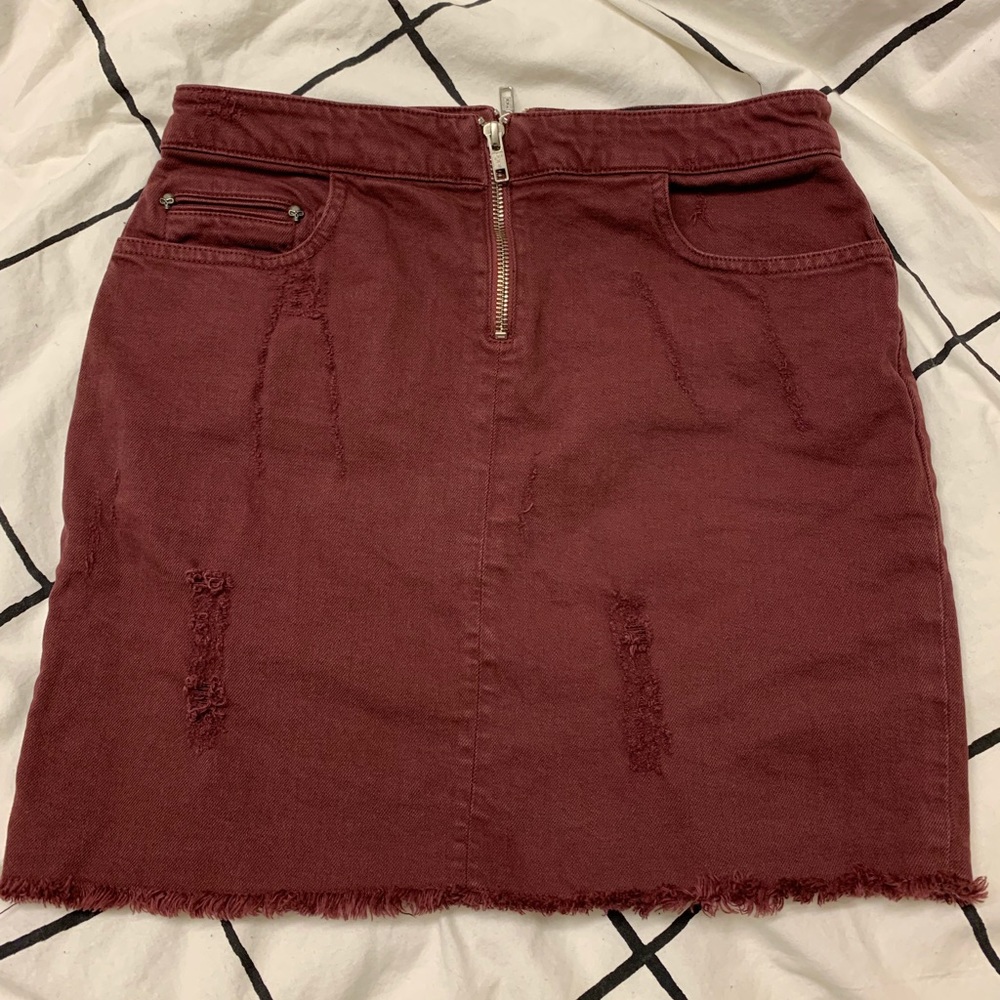 the kooples denim mini skirt